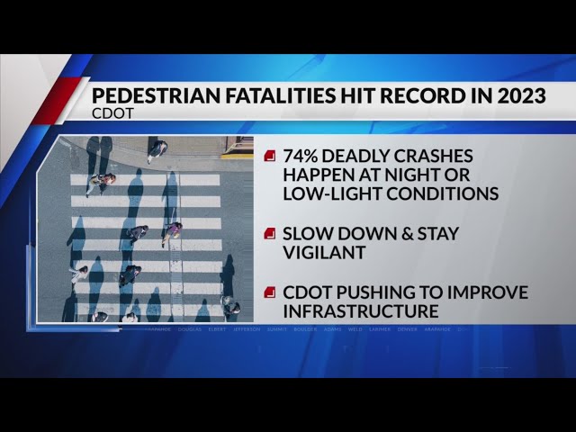 As pedestrian deaths reach record heights, CDOT warns of after-dark dangers