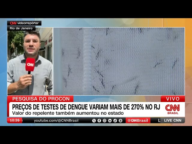 Preços de exames para detecção de dengue variam mais de 270% no RJ | LIVE CNN