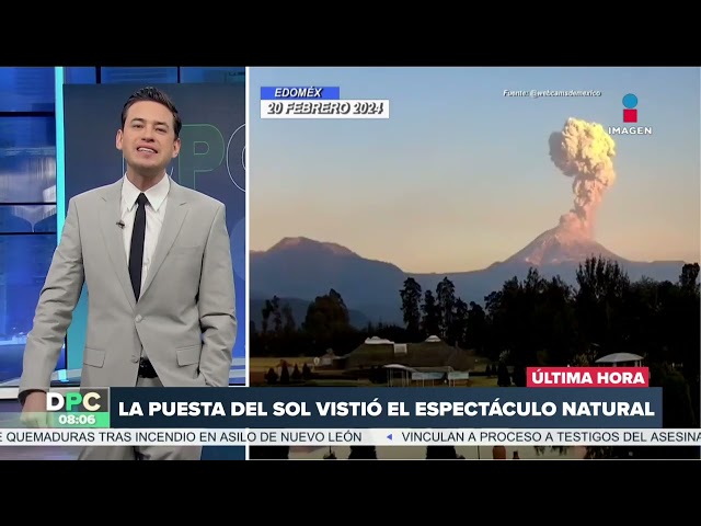 Popocatépetl sorprende con erupción. Así se vio: