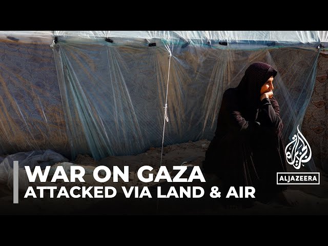 Palestinians attacked via land and air: Israeli soldiers force families from their tents