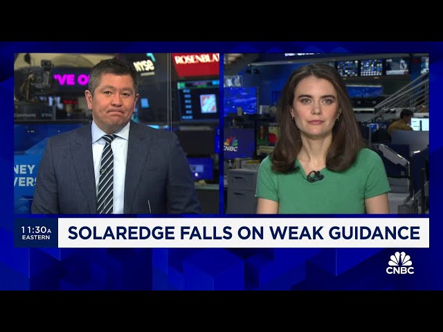 SolarEdge shares fall on weak guidance and high inventory