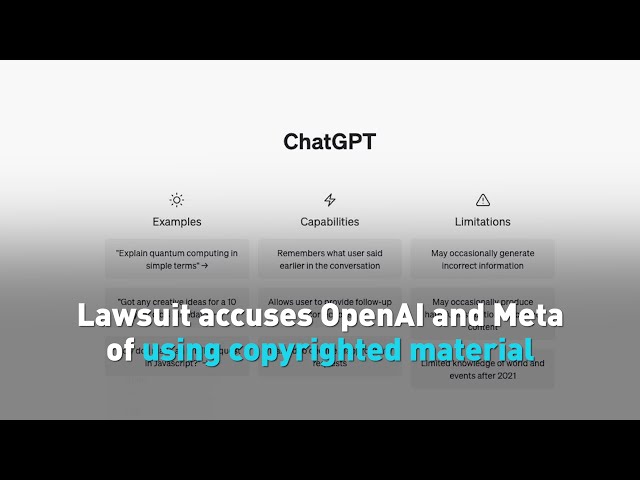 Lawsuit accuses OpenAI and Meta of using copyrighted material