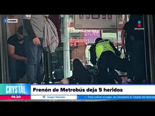 Frenón de Metrobús deja a cinco personas heridas