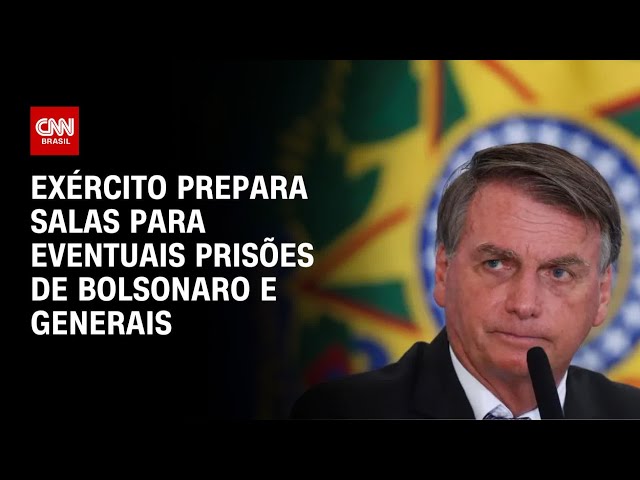 ⁣Exército prepara salas para eventuais prisões de Bolsonaro e generais | CNN PRIME TIME