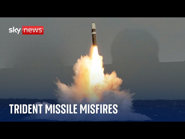 Embarrassment for Ministry of Defence as Trident missile test fails