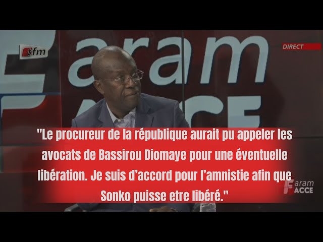 Je suis d’accord pour l’amnistie afin que Sonko puisse etre libéré."