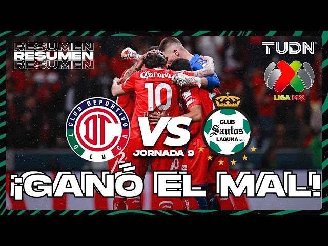 Resumen y goles | Toluca vs Santos | CL2024 - Liga Mx J9 | TUDN