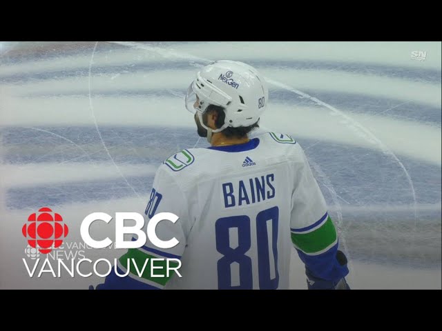 Surrey, B.C.'s Arshdeep Bains makes Canucks debut