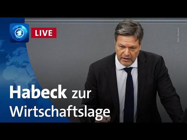 Bundestag: Wirtschaftsminister Habeck mit Regierungserklärung zur gesamtwirtschaftlichen Lage