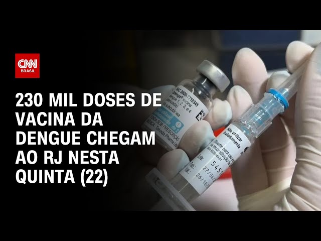 230 mil doses de vacina da dengue chegam ao RJ nesta quinta-feira (22) | CNN NOVO DIA