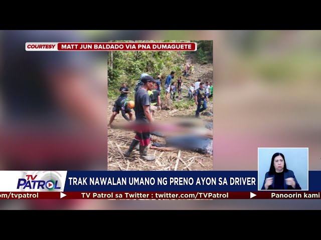 Trak nahulog sa national highway sa Negros Oriental; 15 patay