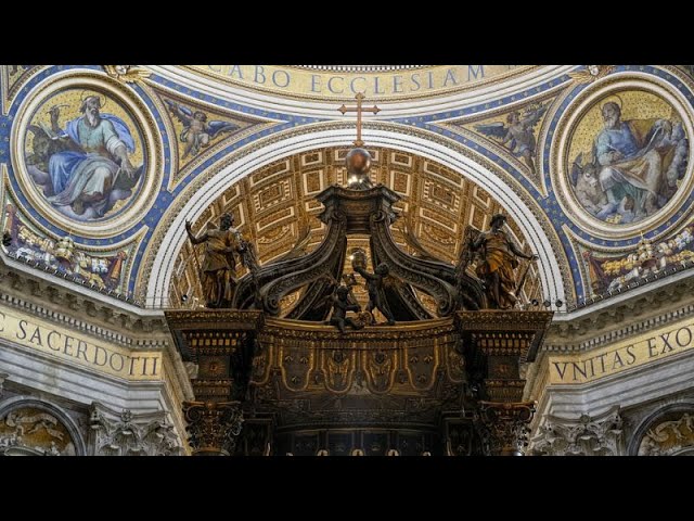 Nueve meses de obras para dar 'luz' al baldaquino de Bernini