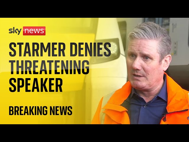 Starmer 'categorically' denies threatening Speaker over Gaza vote