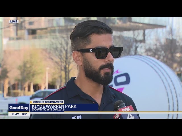 Massive cricket game ball arrives in Dallas to promote ICC Men's T20 World Cup