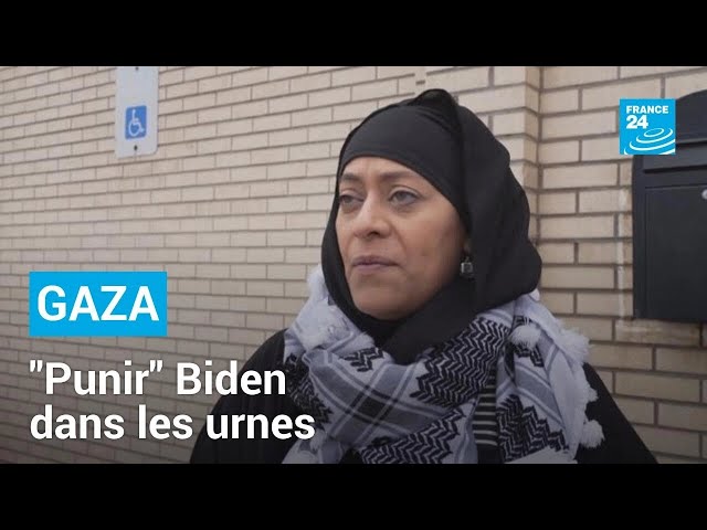 ⁣Gaza : des Américains d'origine arabe jurent de "punir" Biden dans les urnes • FRANCE