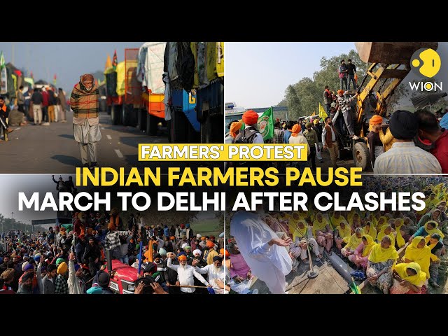 Farmers' Protest LIVE Updates: Clashes at Punjab-Haryana border, police fire tear gas | WION LI