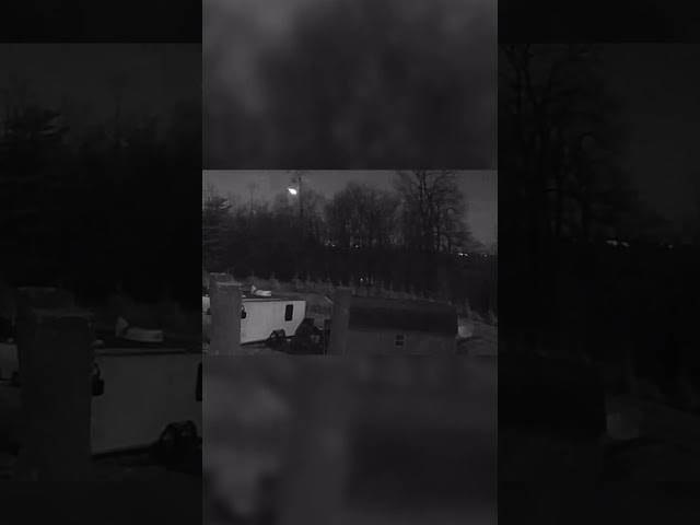 Security camera captures meteor fireball shoot through the sky near Washington, D.C. #Shorts