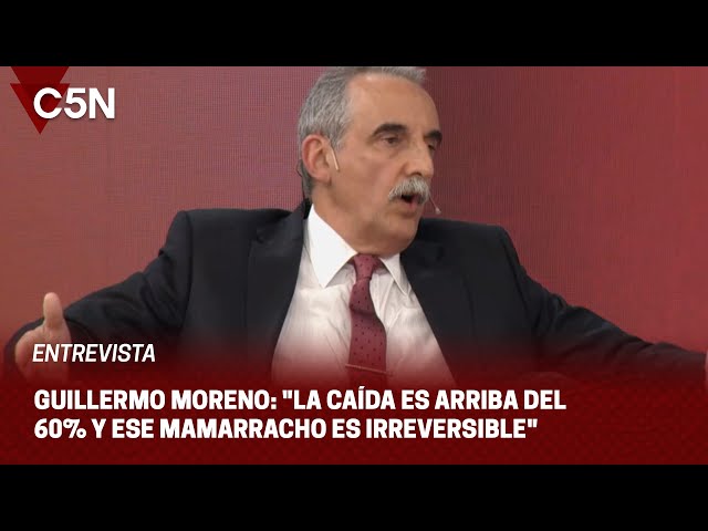 GUILLERMO MORENO: "La CAÍDA es ARRIBA del 60% y ese MAMARRACHO es IRREVERSIBLE"