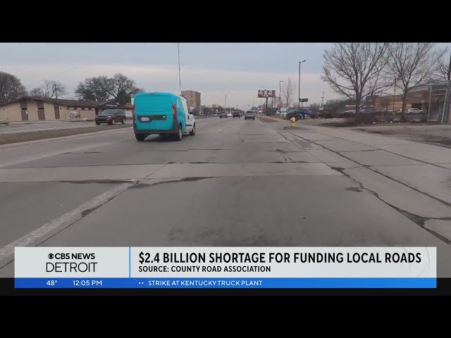 Michigan facing $2.4 billion shortage needed to fund county roads, report says