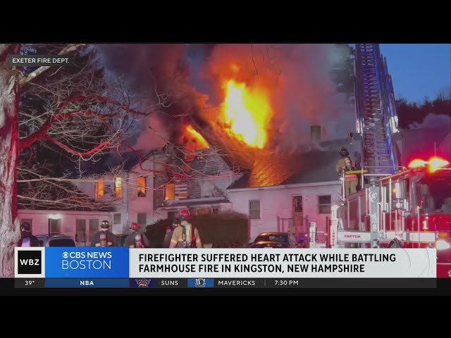 Firefighter suffers heart attack while battling fire at farmhouse in New Hampshire