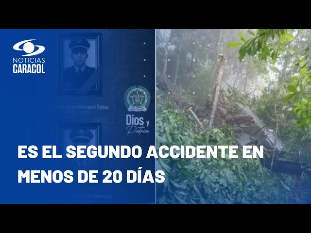 ⁣Las hipótesis del accidente de helicóptero de la Policía en el que murieron 4 personas en Antioquia