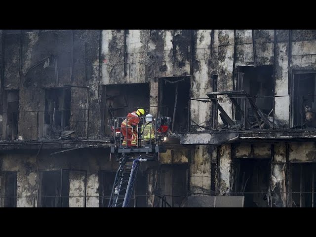 ⁣Mindestens vier Tote bei  Hochhausbrand in Spanien