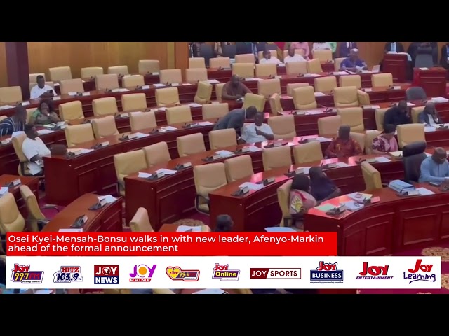 Osei Kyei-Mensah-Bonsu walks in with new leader, Afenyo-Markin ahead of the formal announcement