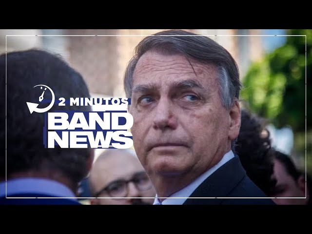 BandNews em 2 Minutos (19/02/24 - Tarde) Bolsonaro fica calado durante interrogatório da PF