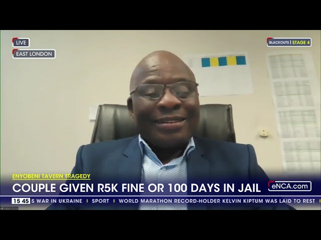 Enyobeni tavern couple given R5k fine or 100 days in jail