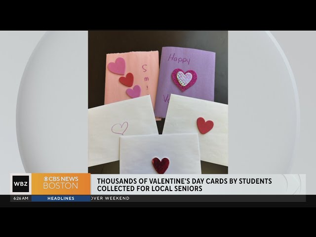 Massachusetts students send more than 2,000 valentines to senior communities