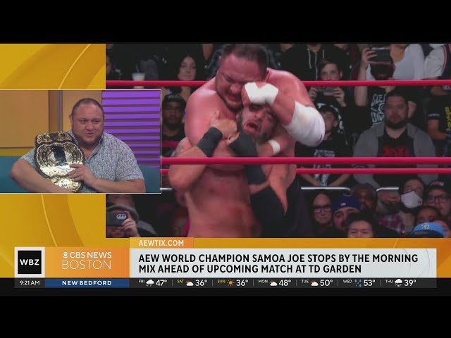 Samoa Joe stops by The Morning Mix ahead of TD Garden match