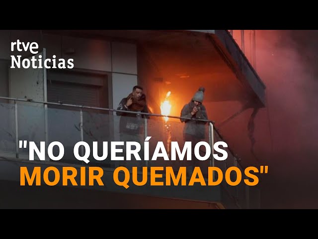 INCENDIO VALENCIA: El TESTIMONIO de las DOS PERSONAS rescatadas por los BOMBEROS | RTVE Noticias