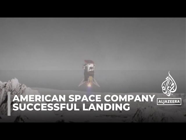 Back on the moon: US company celebrates South Pole landing