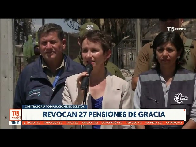 Contraloría toma razón de los 27 decretos que revocan pensiones de gracia