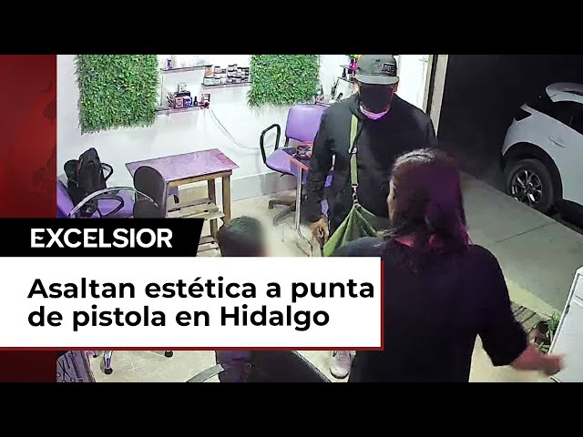 Asaltan estética a punta de pistola en Hidalgo y niño intenta pedir ayuda