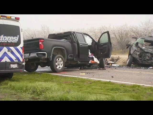 8 people killed in head-on crash in central California, highway patrol says