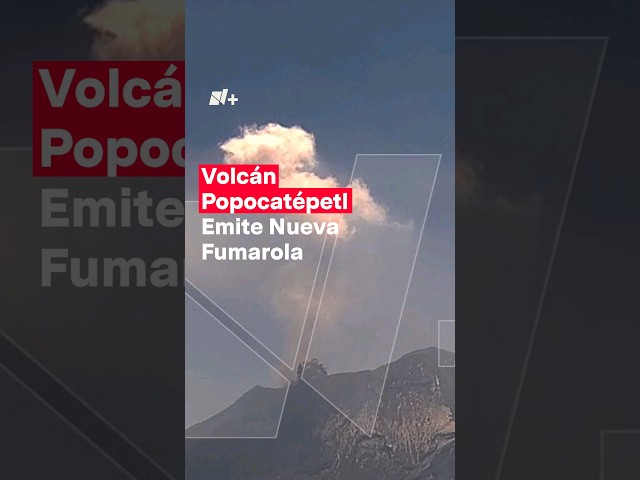 Volcán Popocatépetl: fumarola hoy viernes 23 de febrero de 2024 #nmas #shorts #volcan