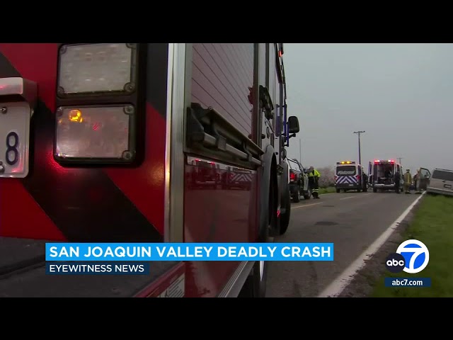 Crash involving van of farmworkers kills 8 in Central California