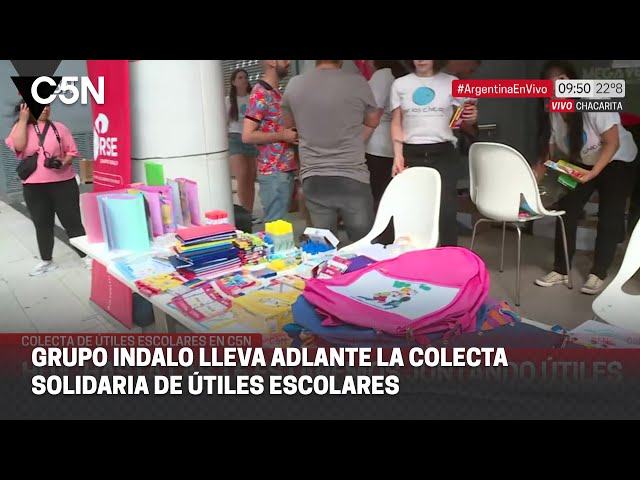 La COLECTA SOLIDARIA de ÚTILES ESCOLARES de GRUPO INDALO