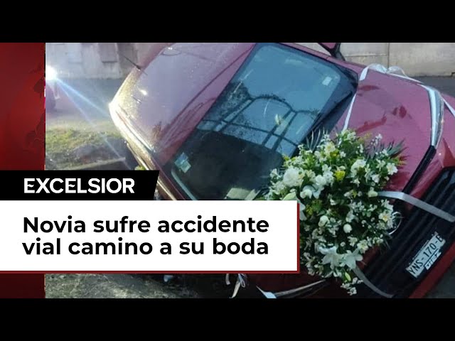 Accidente vehicular no impide que novia llegue a su boda