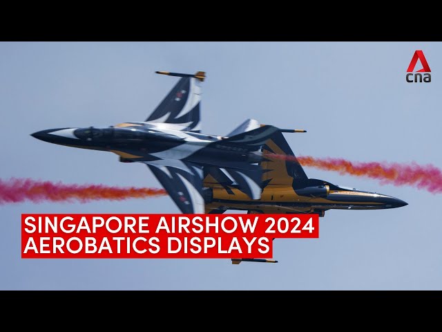 Singapore Airshow flying display: Korea Air Force's Black Eagles, RSAF, Indonesia Air Force tea