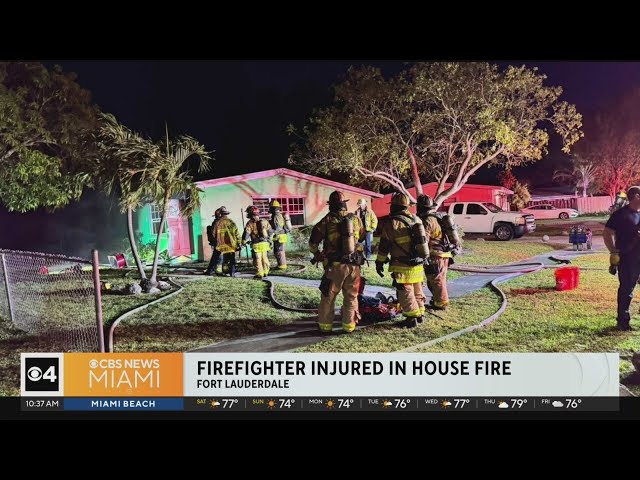 Firefighter injured after battling Fort Lauderdale house fire