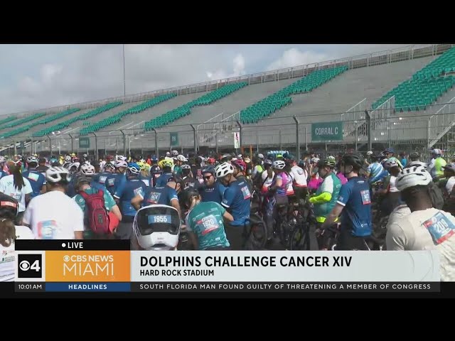 Dolphins Challenge Cancer: Riders take off