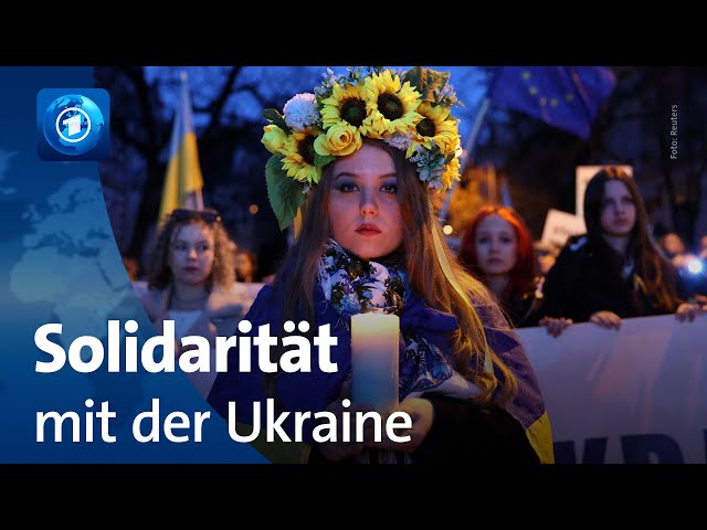 Zwei Jahre nach Russlands Überfall: Solidarität des Westens mit der Ukraine