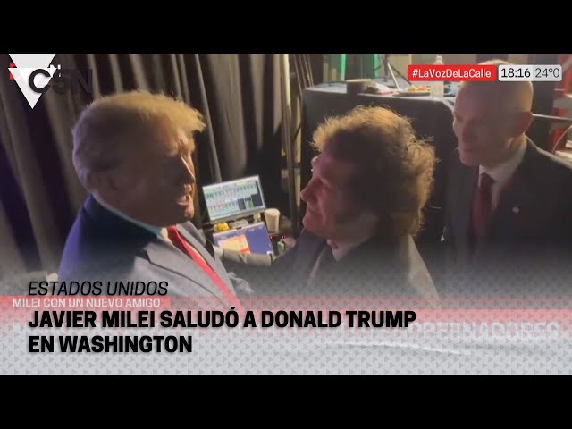 Así fue el SALUDO entre MILEI y TRUMP en la CUMBRE CONSERVADORA de ESTADOS UNIDOS