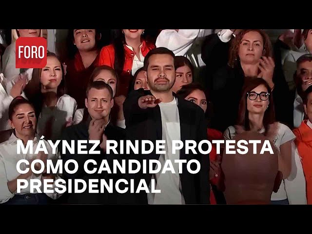 Jorge Álvarez Máynez rinde protesta como candidato presidencial de Movimiento Ciudadano