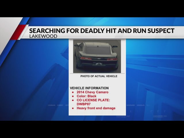 Lakewood Police searching for black Camaro in deadly Kipling St. hit-and-run