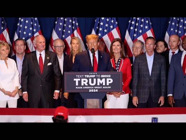 Donald Trump secures decisive victory in South Carolina primary over Nikki Haley