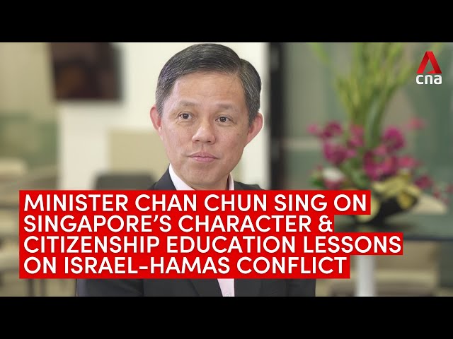 Chan Chun Sing on how MOE helps students understand the Israel-Hamas conflict through CCE lessons