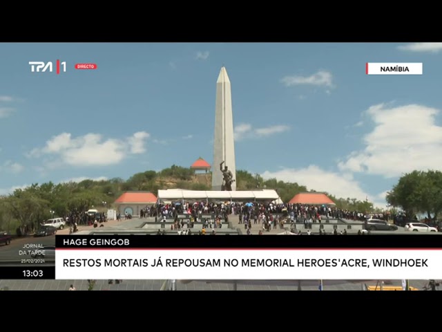 Hage Geigob - Restos mortais já repousam no memorial Heroes´ acre, Windhoek